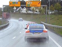 Anfahrt Trondheim. Hier ist Besatzungswechsel angesagt. Foto: auto-reporter.net